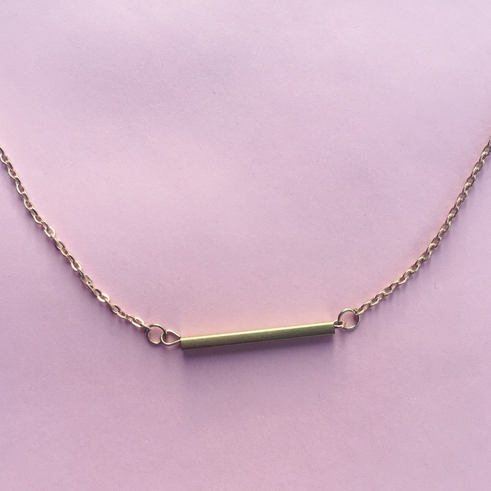 NEW • gold bar necklace